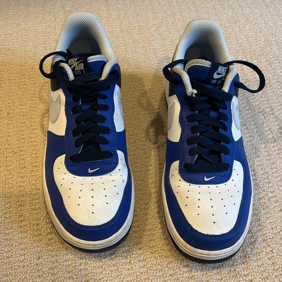Nike Air Force 1s Men's Blue and White Sneakers - Picture 2 of 6